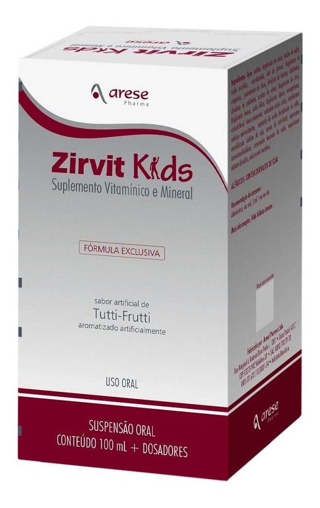 Suplemento Vitaminico e Mineral Zirvit Baby Tutti-Frutti Suspensão