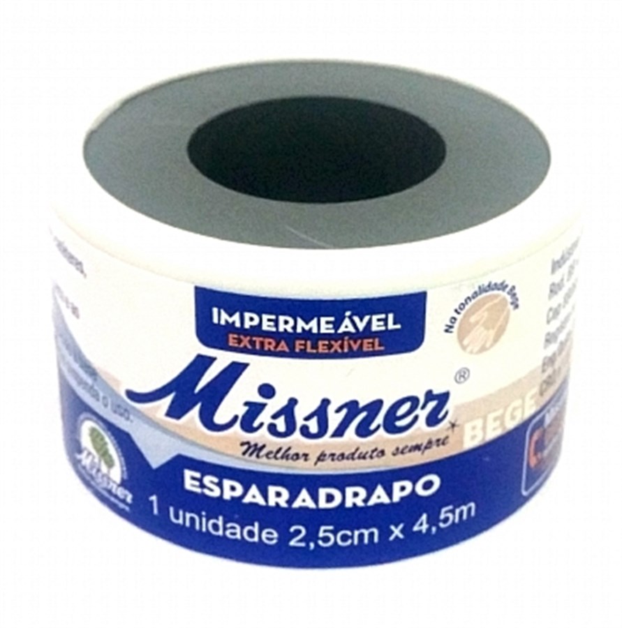 Esparadrapo Impermeável MissnerBranco 1,2cmX4,5m